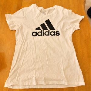 Womens White XL Adidas Shirt